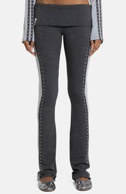 JADED LONDON Foldover Studded Leggings