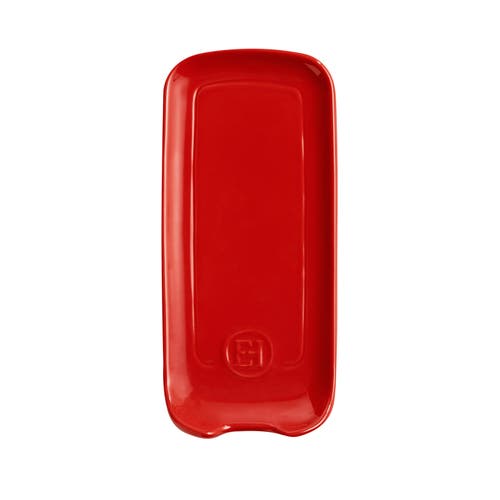 Emile Henry Made In France Spoon Rest In Red