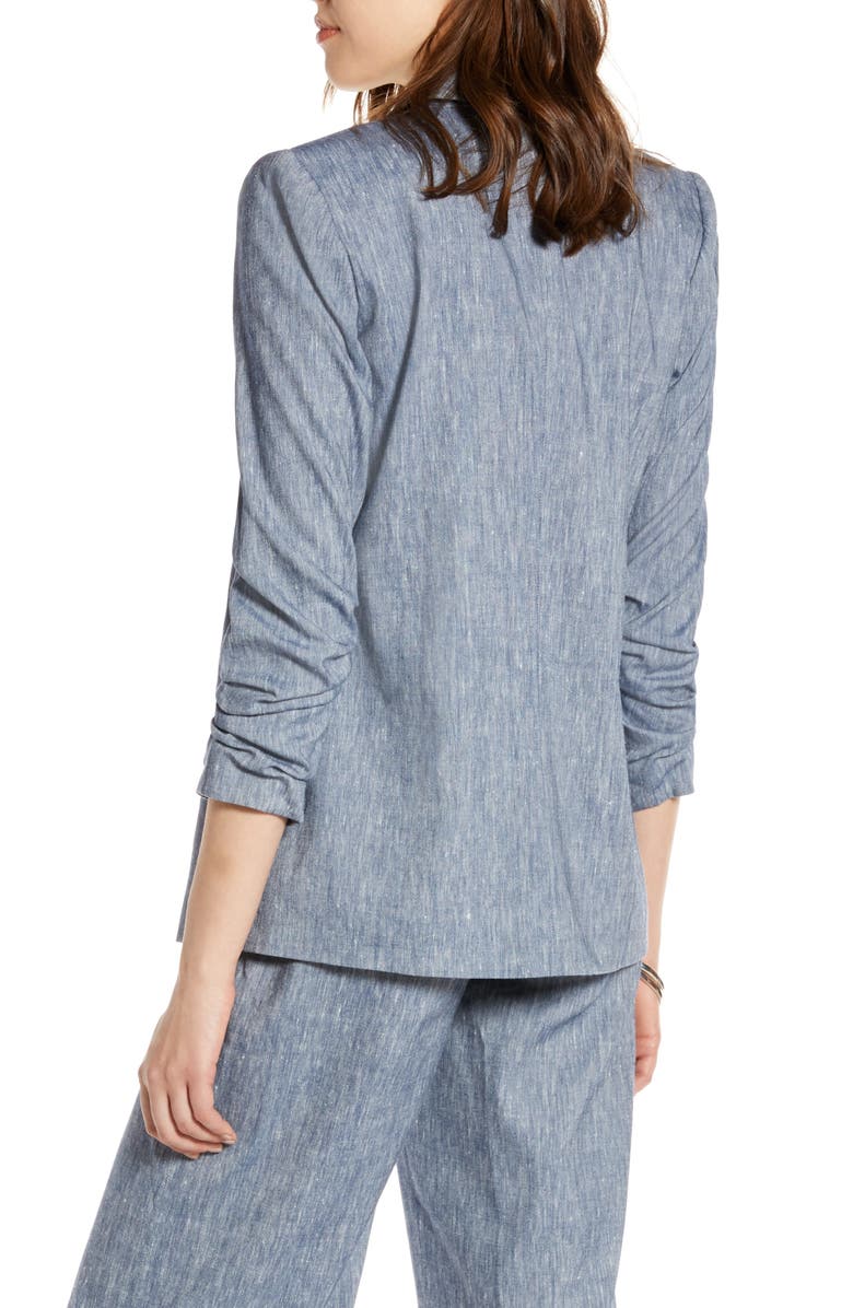 Halogen<sup>®</sup> Stretch Linen Blend Blazer, Alternate, color, 