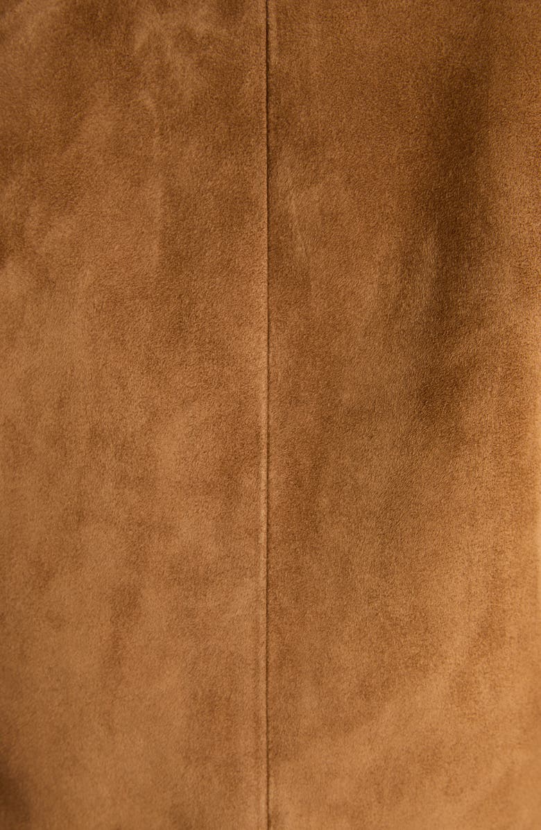 TOM FORD Crop Suede Officer Jacket, Alternate, color, Caramel