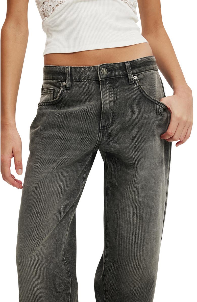 Cotton On Women's Low Rise Straight Jean, Alternate, color, Domino Black