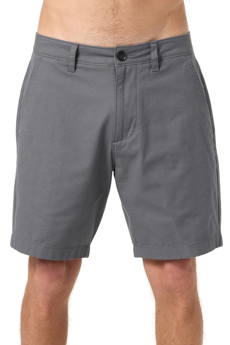 Jay Stretch Cotton Shorts, Main, color, DARK SHADOW