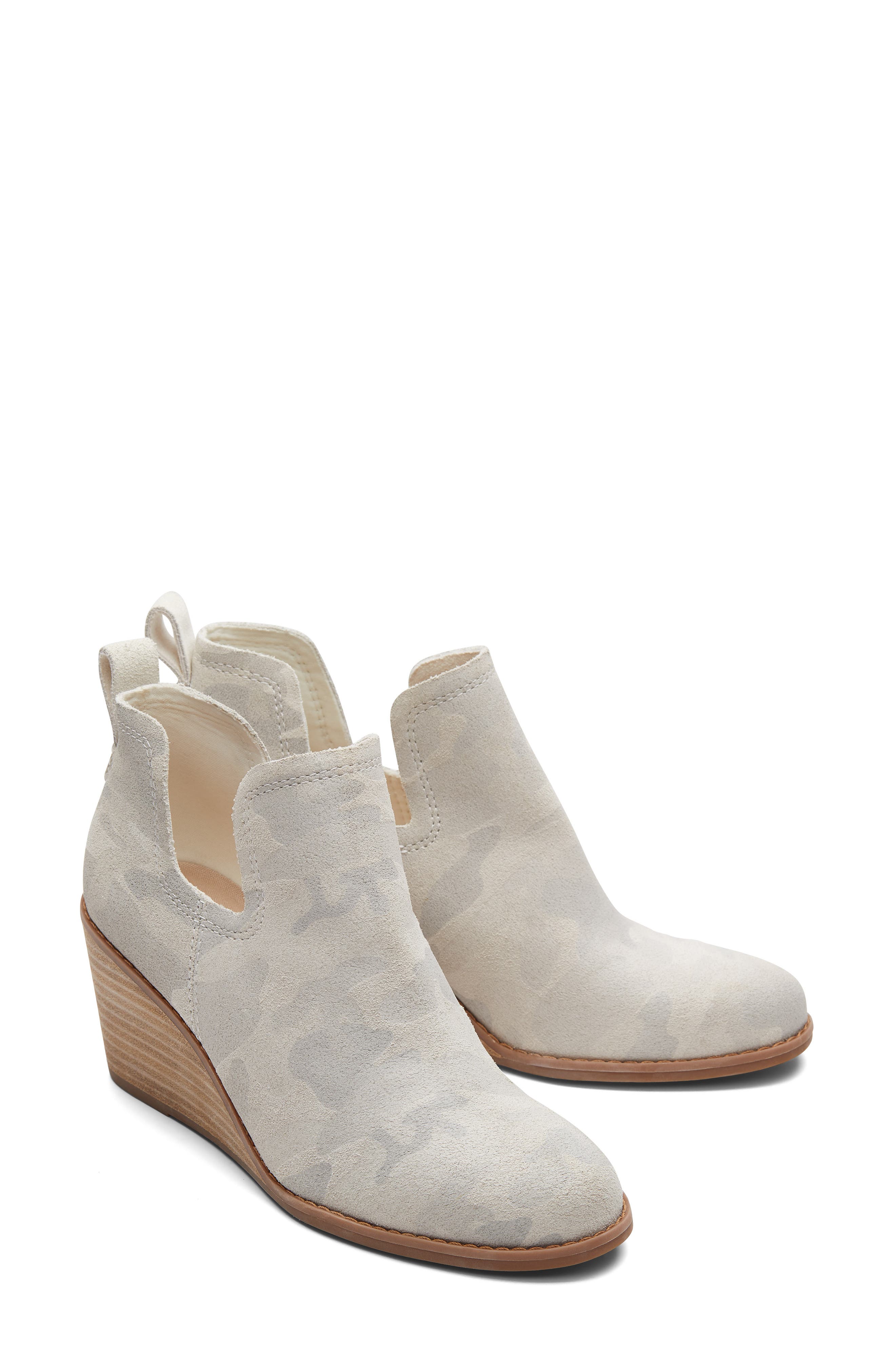 Kallie Wedge Bootie, Main, color, GREY NATURAL