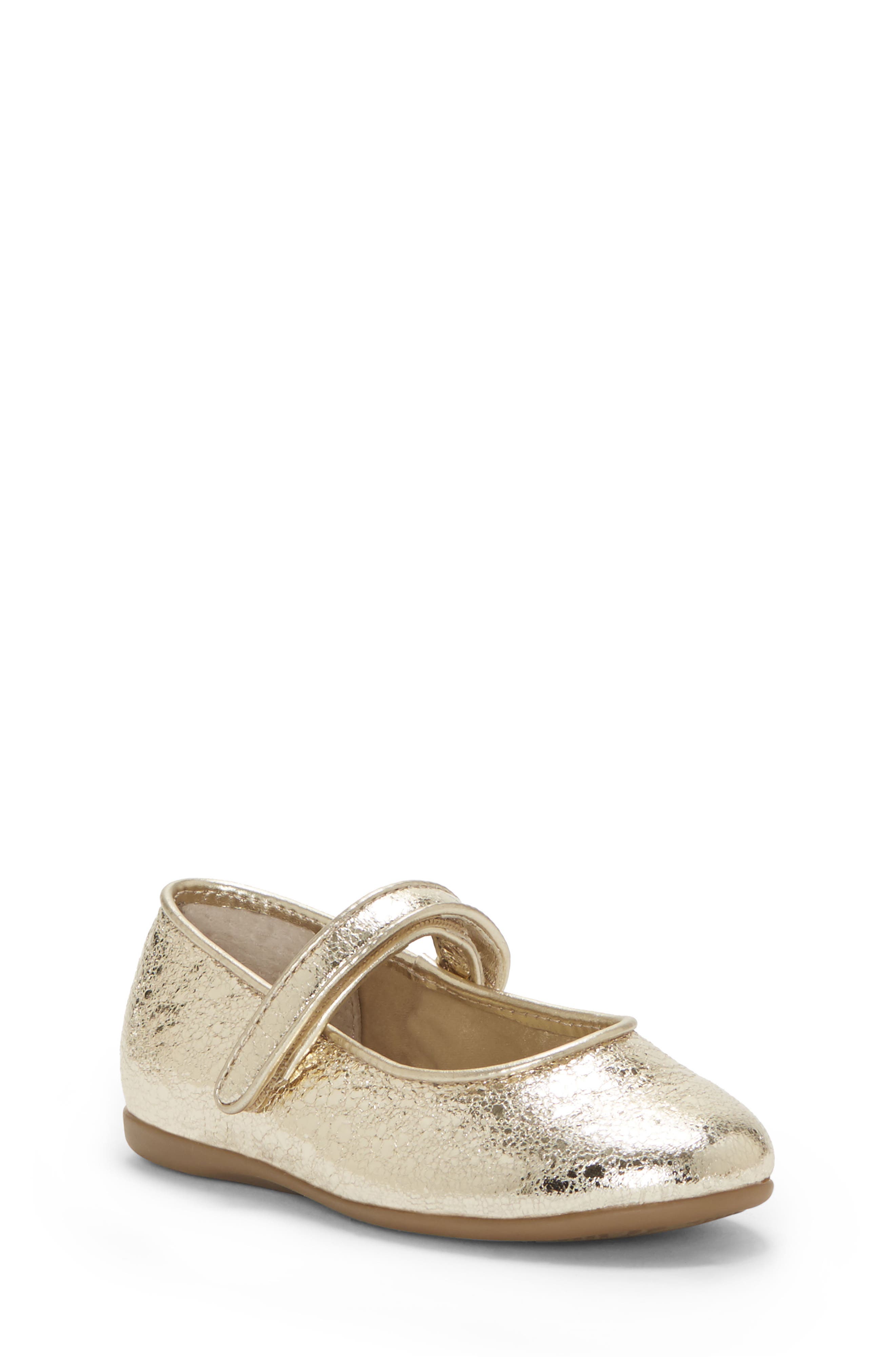 Polina Metallic Mary Jane Flat, Main, color, SOFT GOLD