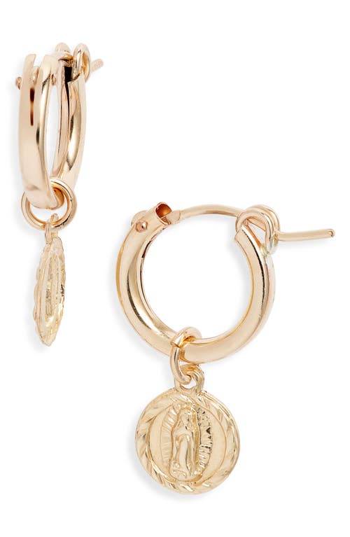 Child Of Wild Lady Guadalupe Huggie Hoop Earrings In Gold