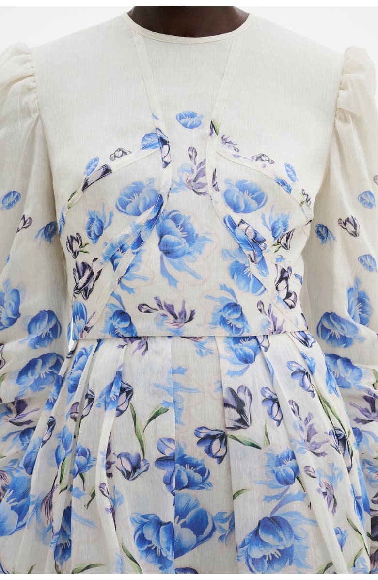 Malina Leoni Silk Blend Mini Dress, Alternate, color, Tulip Blue