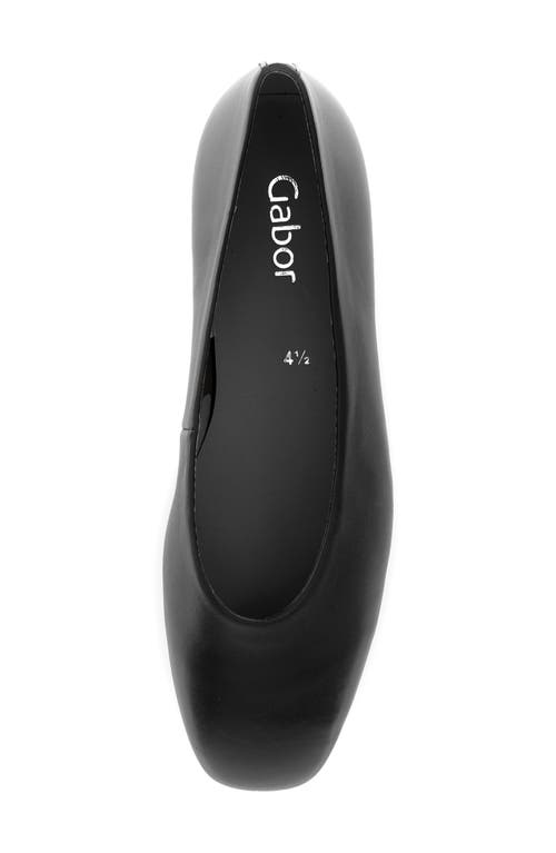 Gabor Square Toe Ballet In Black
