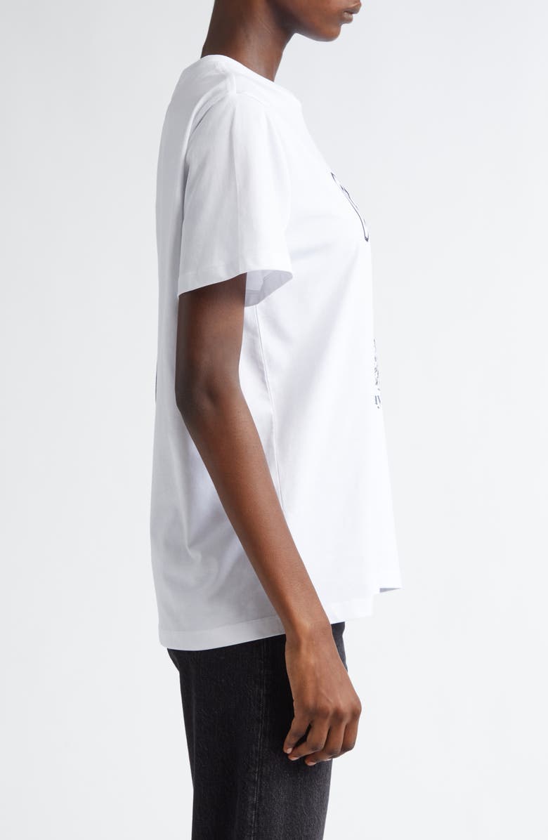 Ganni Leopard Cotton Graphic T-Shirt, Alternate, color, White/ Leopard