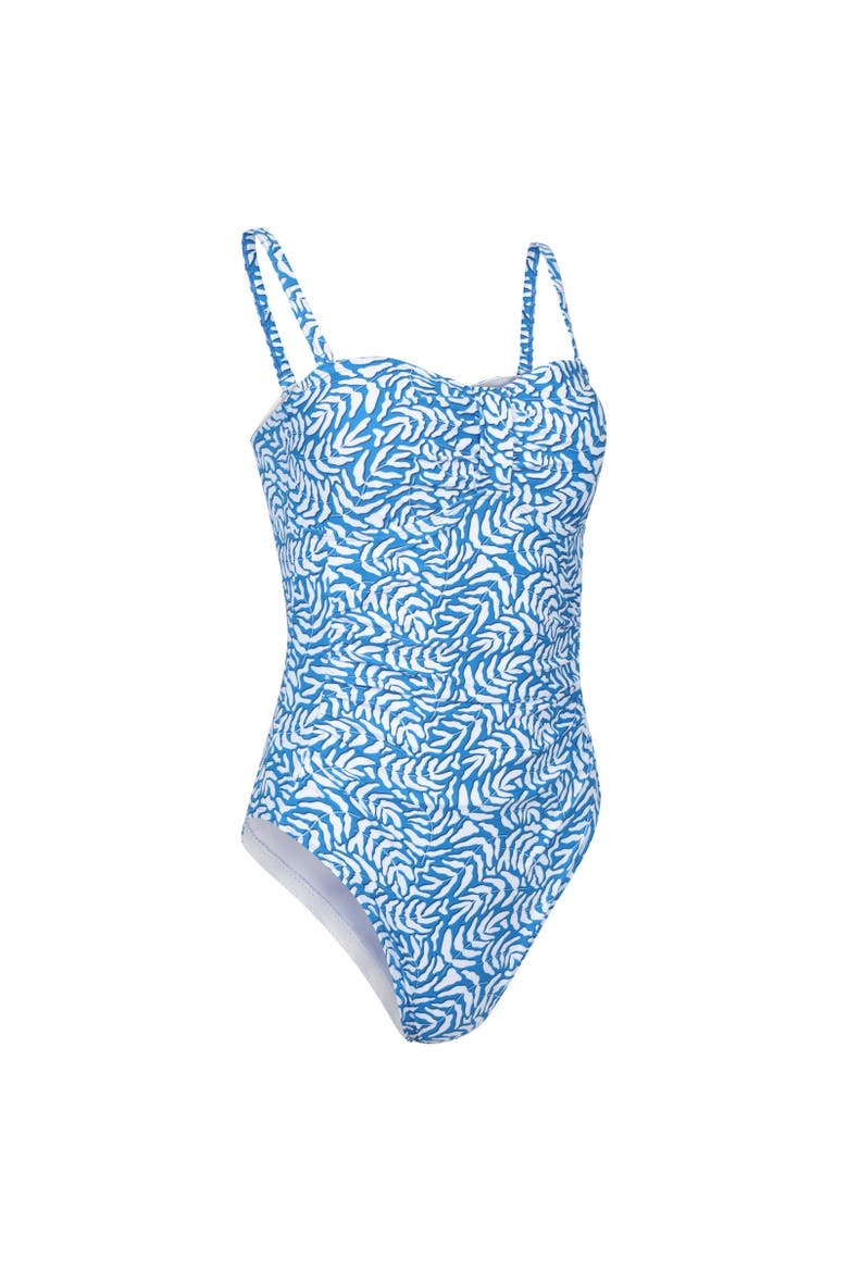Resort Printed Tummy Control One Piece Bathing Suit, Alternate, color, Blue