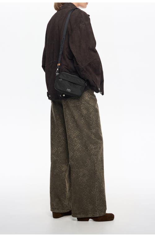 Bimba Y Lola Nylon Exterior Crossbody Bag In Black