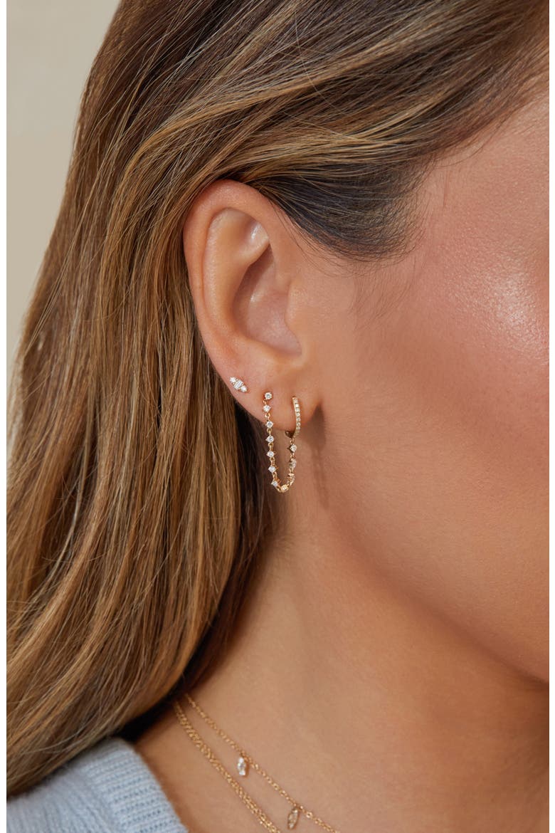 Mia 14k Gold Diamond Stud Earrings, Alternate, color, 14K YELLOW GOLD