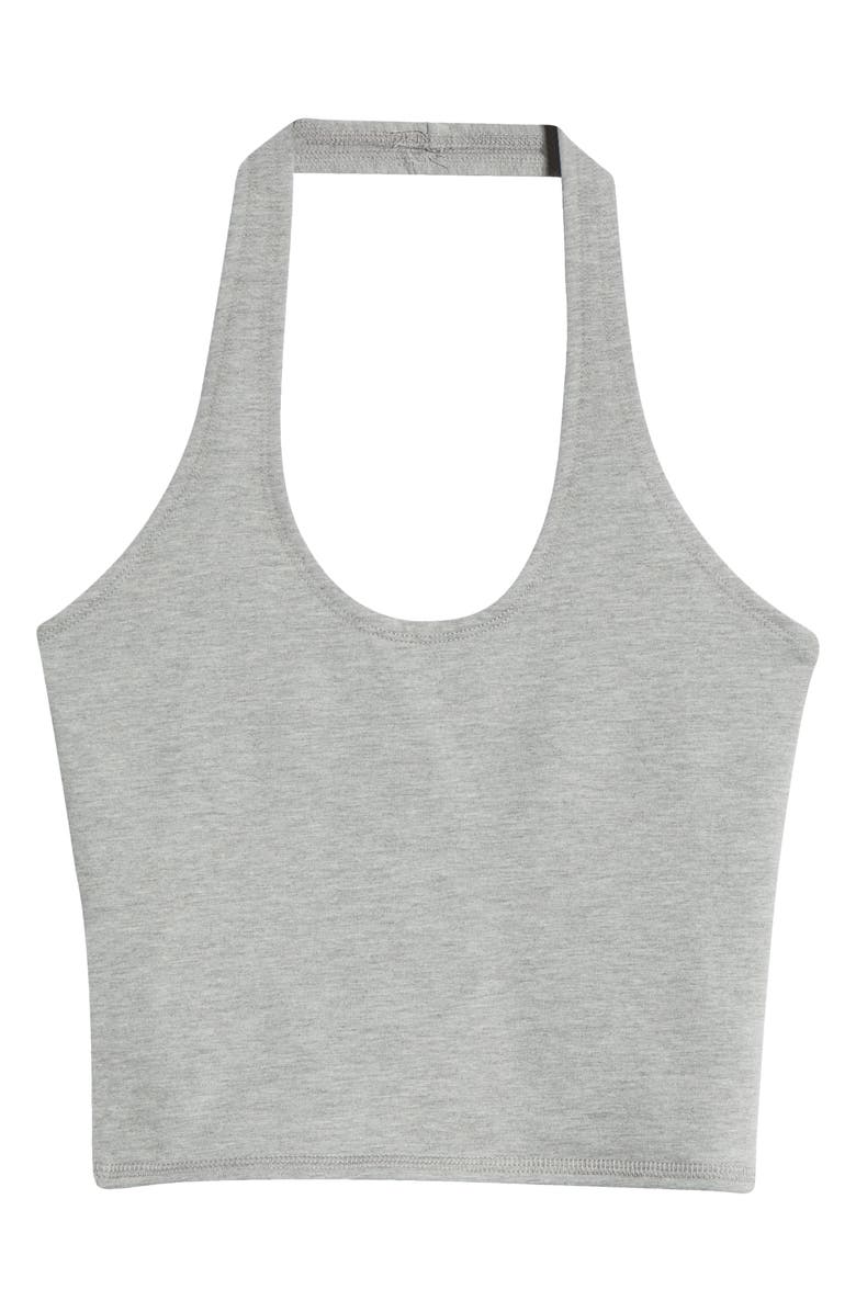 Florence by Mills Terry Halter Crop Top, Alternate, color, Heather Grey
