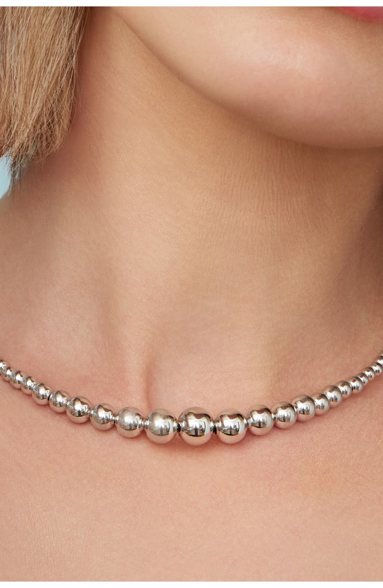 Oradina Sterling Silver Belle of the Ball Neckace, Alternate, color, Silver