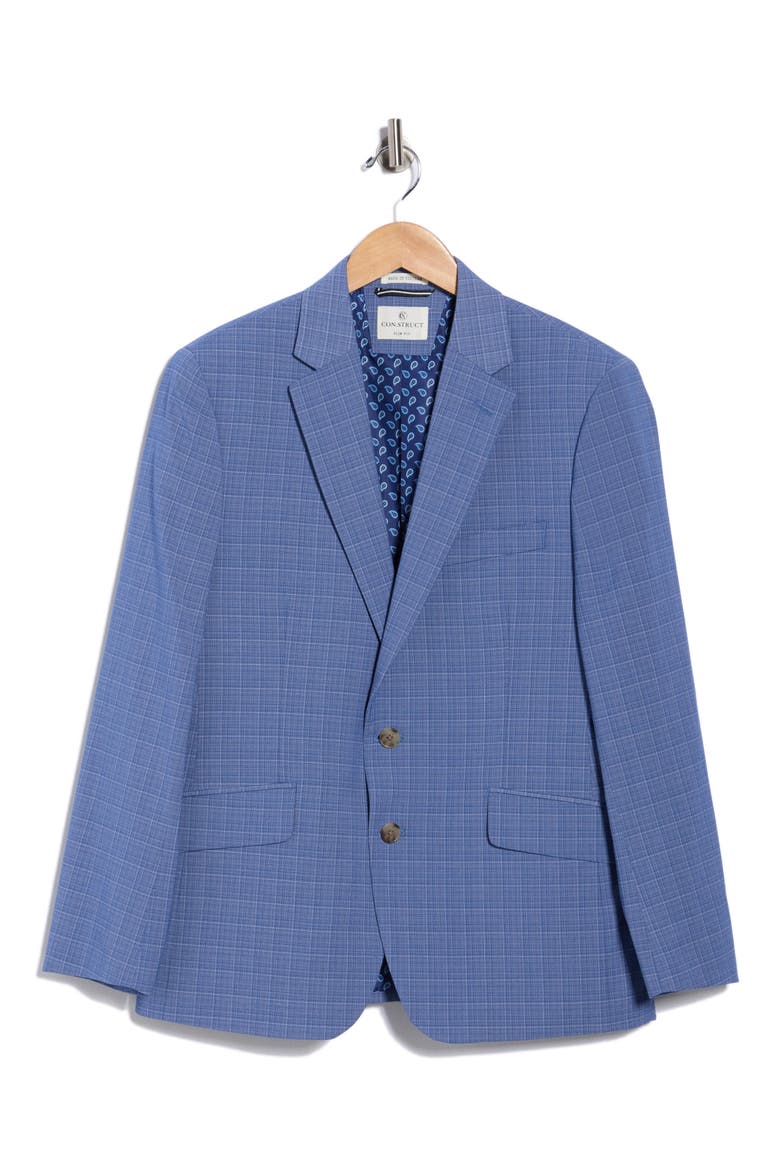 Plaid Two-Button Sport Coat, Alternate, color, LIGHT BLUE
