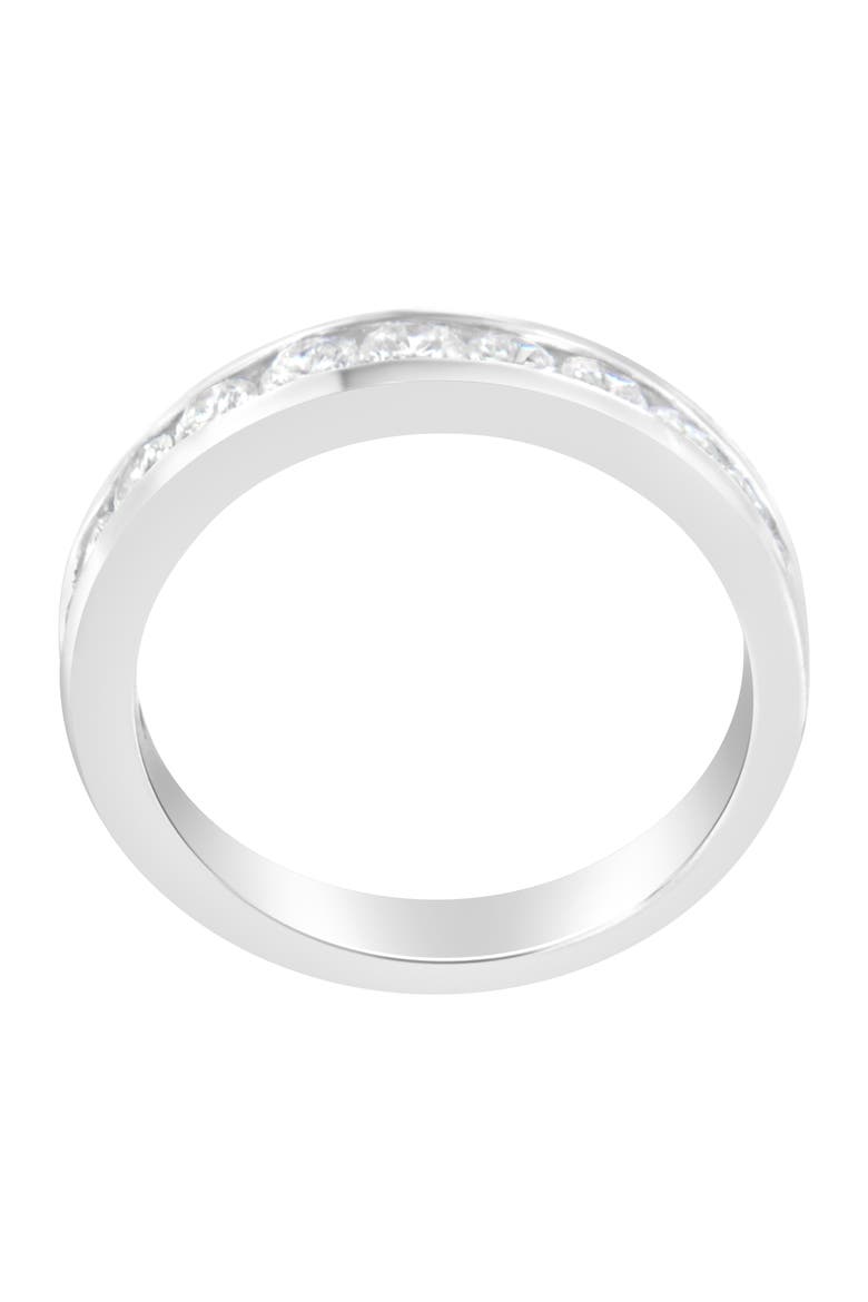 IGI Certified 18K Gold 1 Cttw Diamond Half-Eternity Wedding Ring, Alternate, color, White Gold