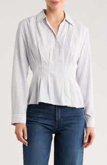 MAX STUDIO Pleat Front Button-Up Shirt