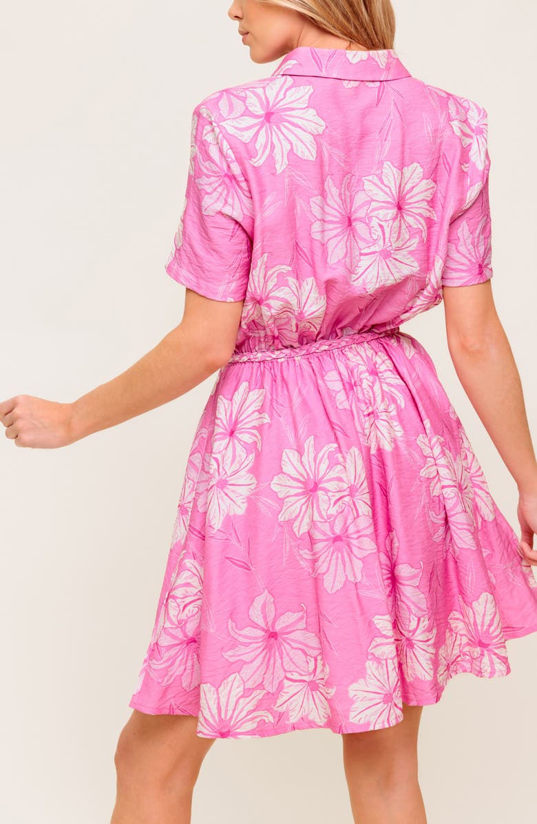 FLYING TOMATO Print Mini Shirtdress, Alternate, color, Pink