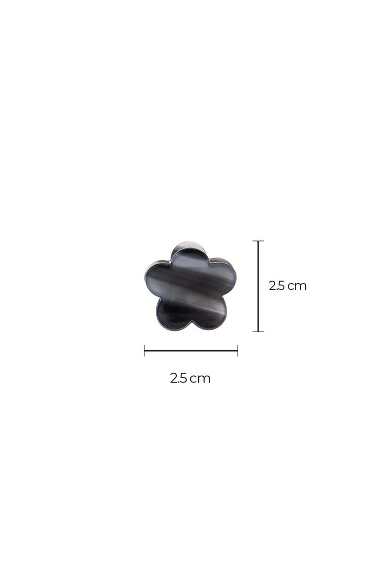 Floral Marble Mini Claw Clip Set, Alternate, color, Black & White