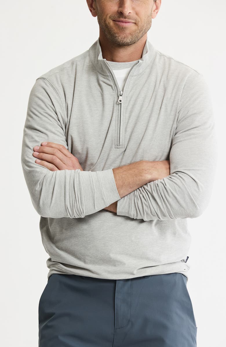 JACHS Performance Microstripe Quarter Zip Pullover, Alternate, color, Grey