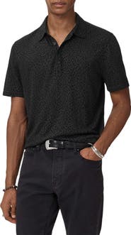 John Varvatos Marcel Distorted Dot Jacquard Polo