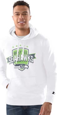 STARTER Men's Starter White Seattle Seahawks Vintage Pullover Hoodie