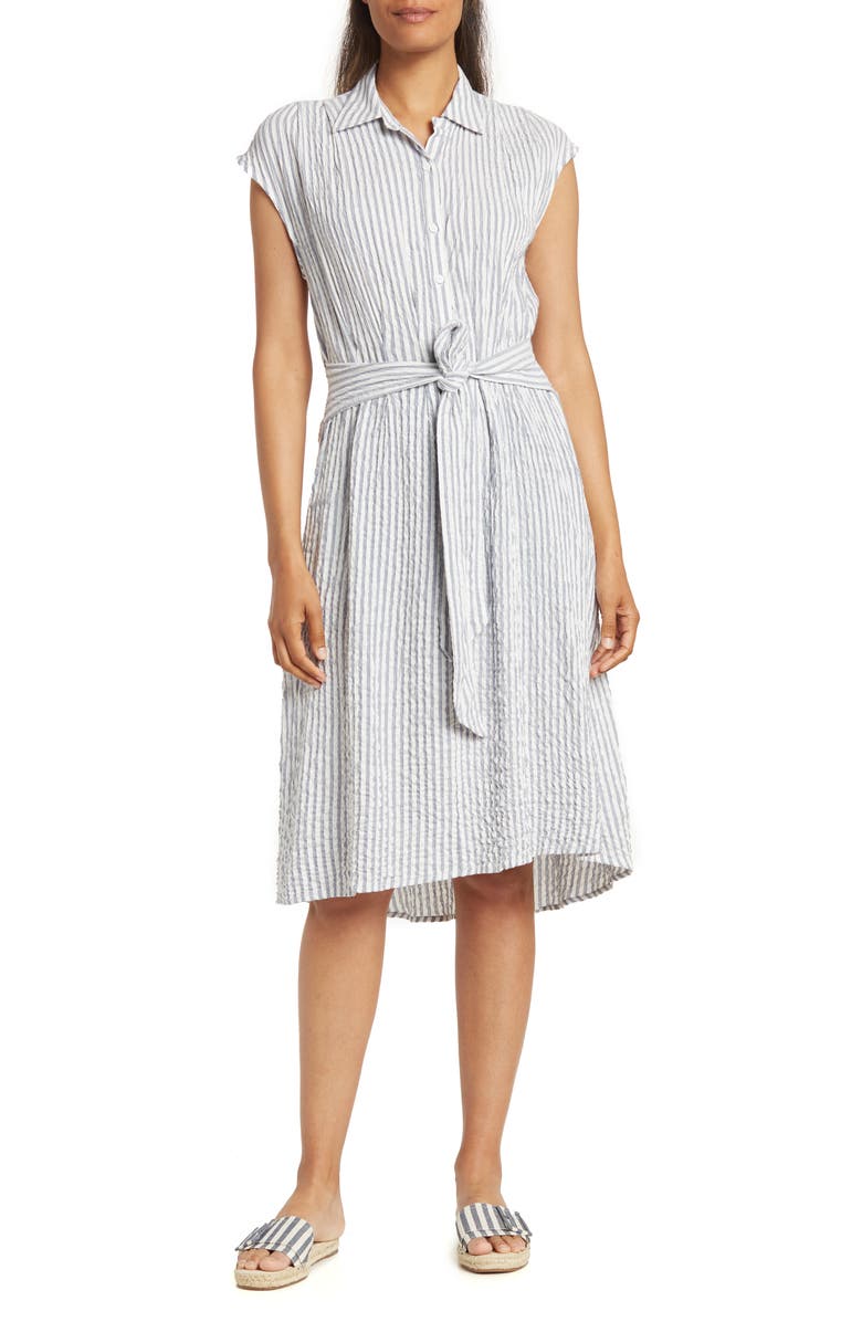 MAX STUDIO Cap Sleeve Shirtdress, Main, color,