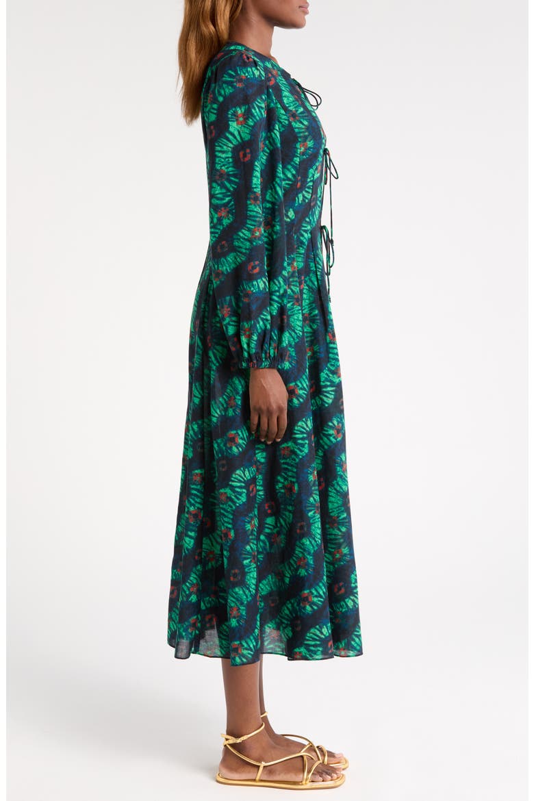 Amina Long Sleeves Cotton Blend Cover-Up Dress, Alternate, color, OASIS