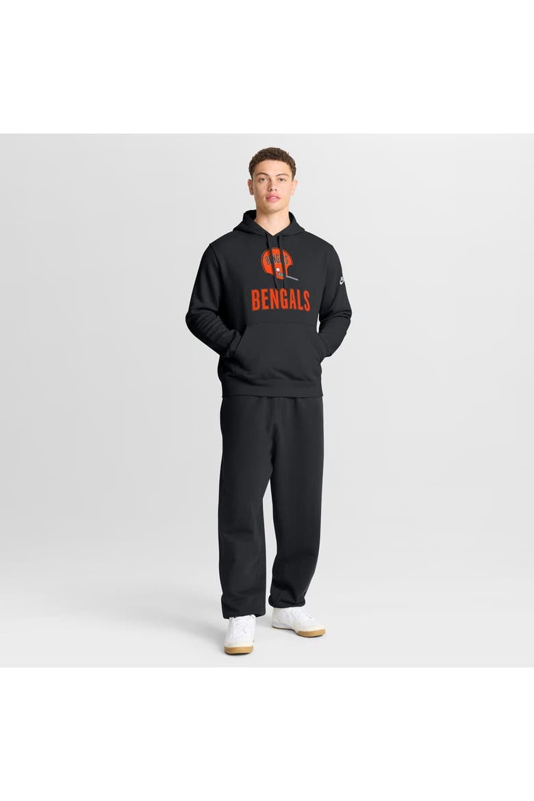 Men's Nike Black Cincinnati Bengals Best Season Rewind Club Pullover Hoodie, Alternate, color, Black