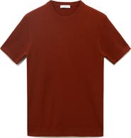 MANGO Fine Knit Short Sleeve Sweater