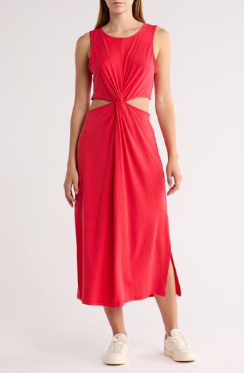 Beyond Yoga Around the World Front Twist Midi Dress | Nordstromrack
