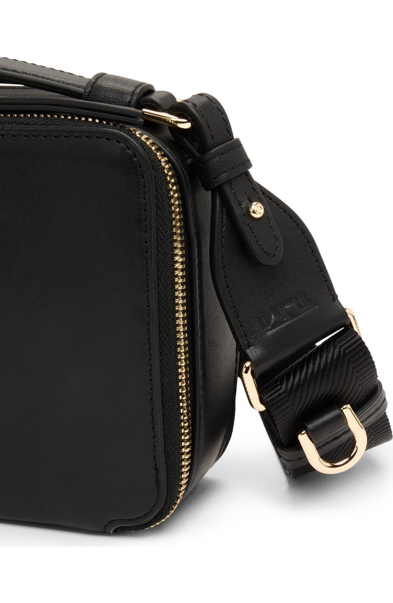 TUMI Myla Leather Crossbody Bag, Alternate, color, Black/ Light Gold