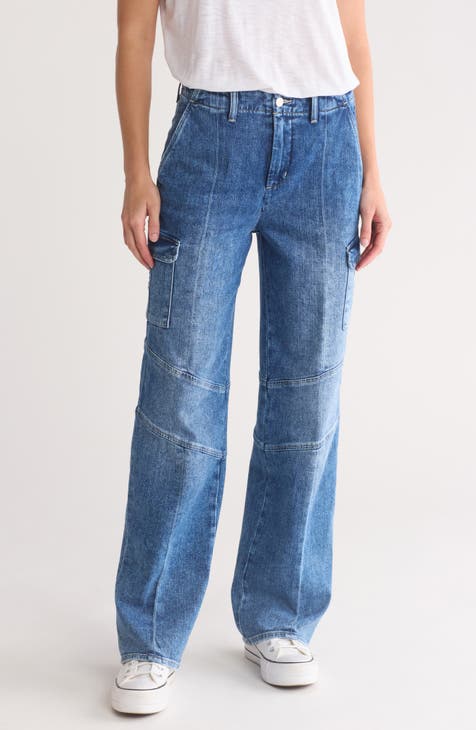 Brooklyn High Waist Utility Wide Leg Jeans (Katella)