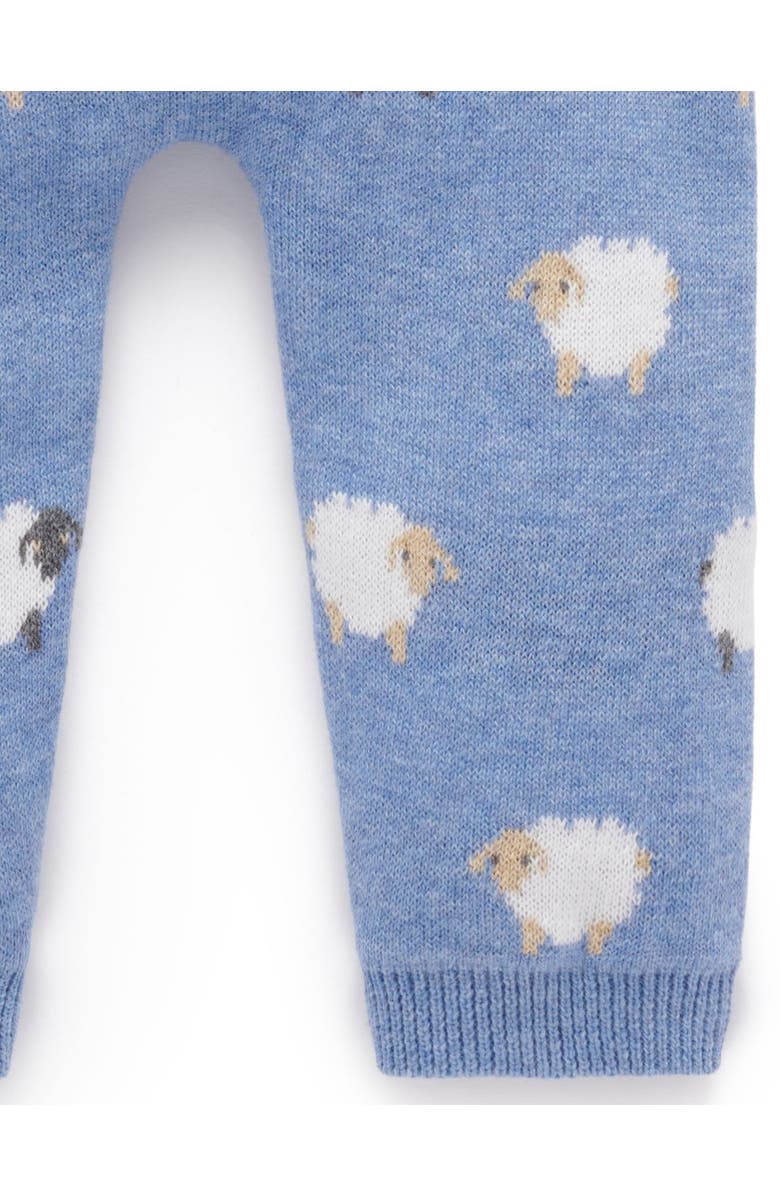 Purebaby On The Farm Leggings, Alternate, color, Sheep Jacquard