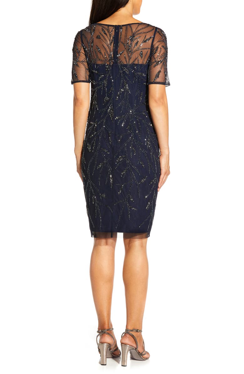 Adrianna Papell Beaded Cocktail Dress, Alternate, color,