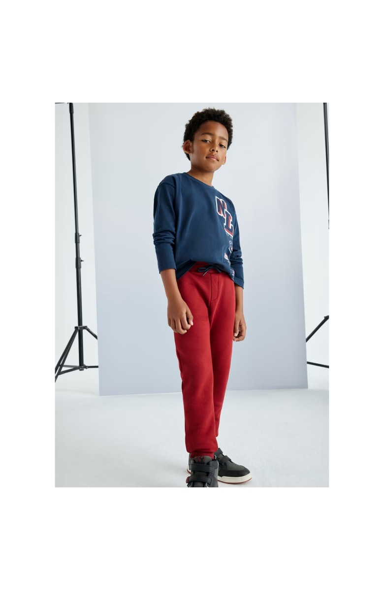 Mayoral Basic Tracksuit Bottoms, Alternate, color, Burgundy