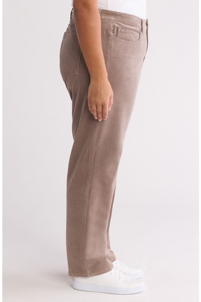 High Waist Ankle Straight Leg Corduroy Pants, Alternate, color, TAUPE