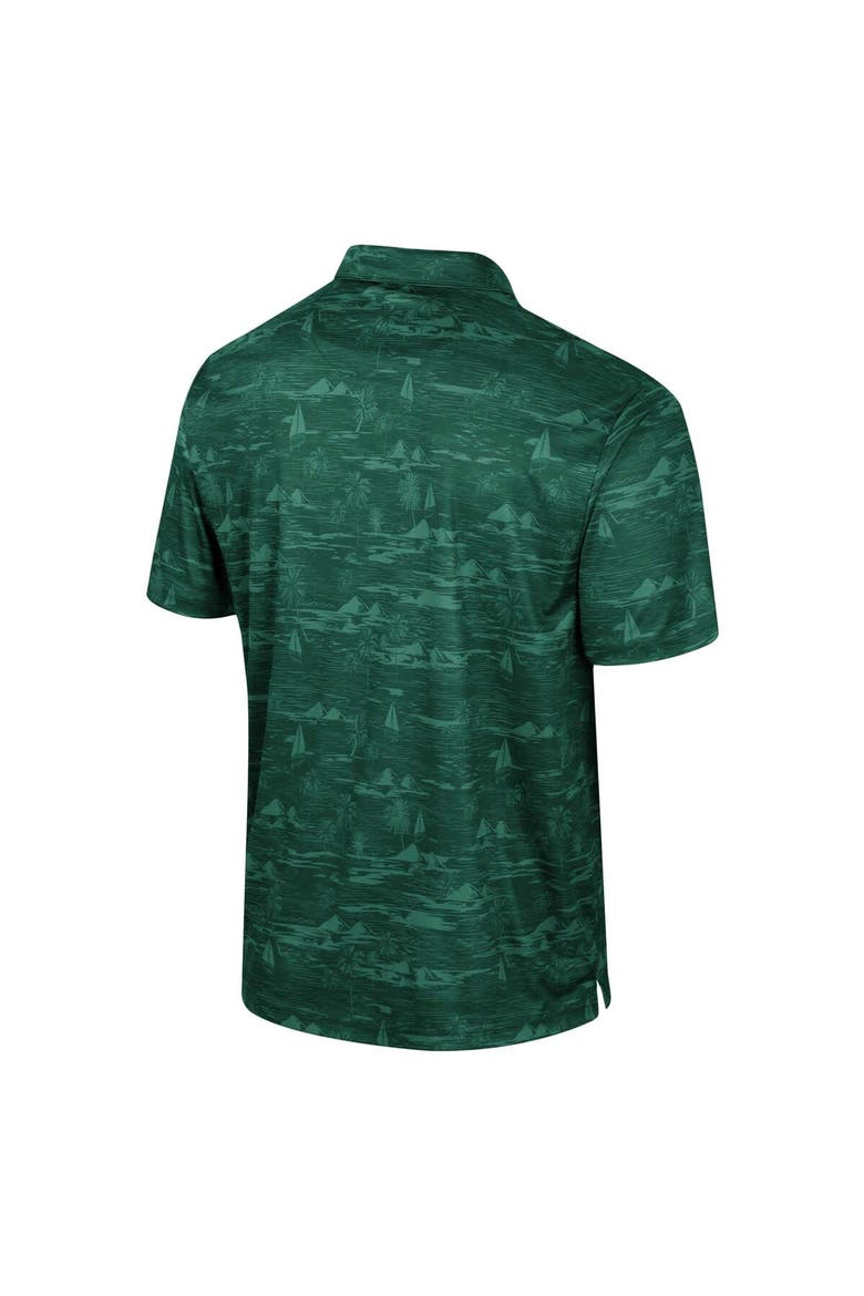 Men's Colosseum Green Baylor Bears Daly Print Polo, Alternate, color, Green