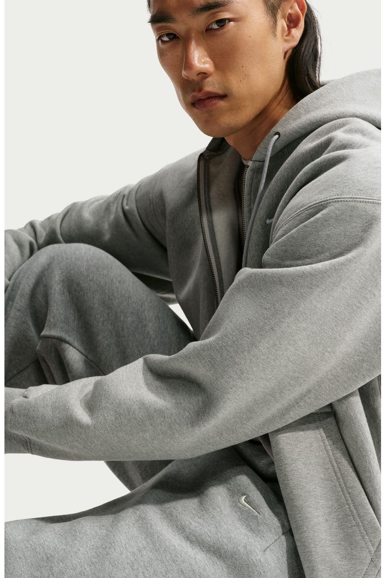 Solo Swoosh Bungee Sweatpants, Alternate, color, 063 D GR H/SAIL