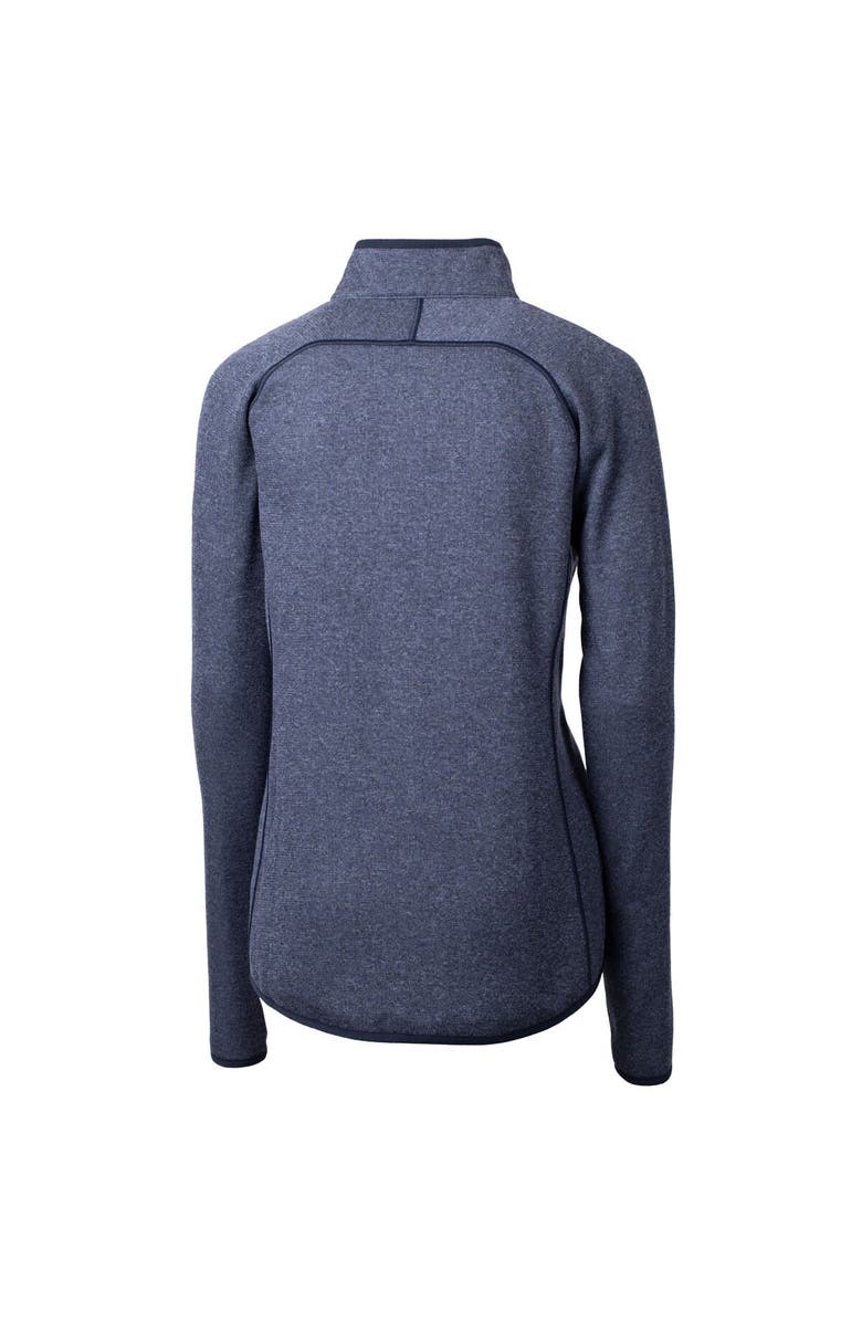 Cutter & Buck Women's Cutter & Buck Heathered Navy Buffalo Bills Mainsail Sweater Knit Fleece Full-Zip Jacket, Alternate, color, 