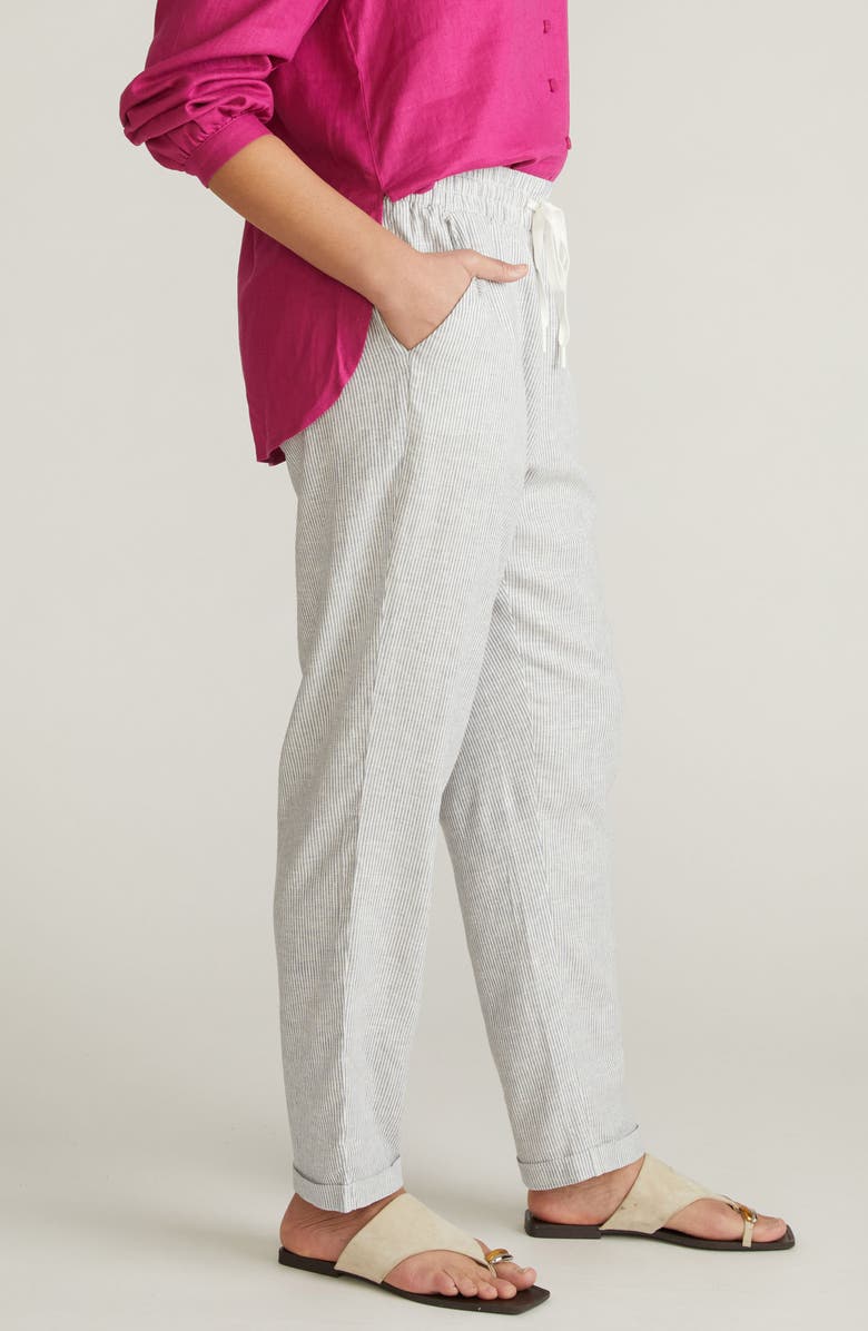 Universal Standard Tapered Drawstring Pants, Alternate, color, Beach Stripe