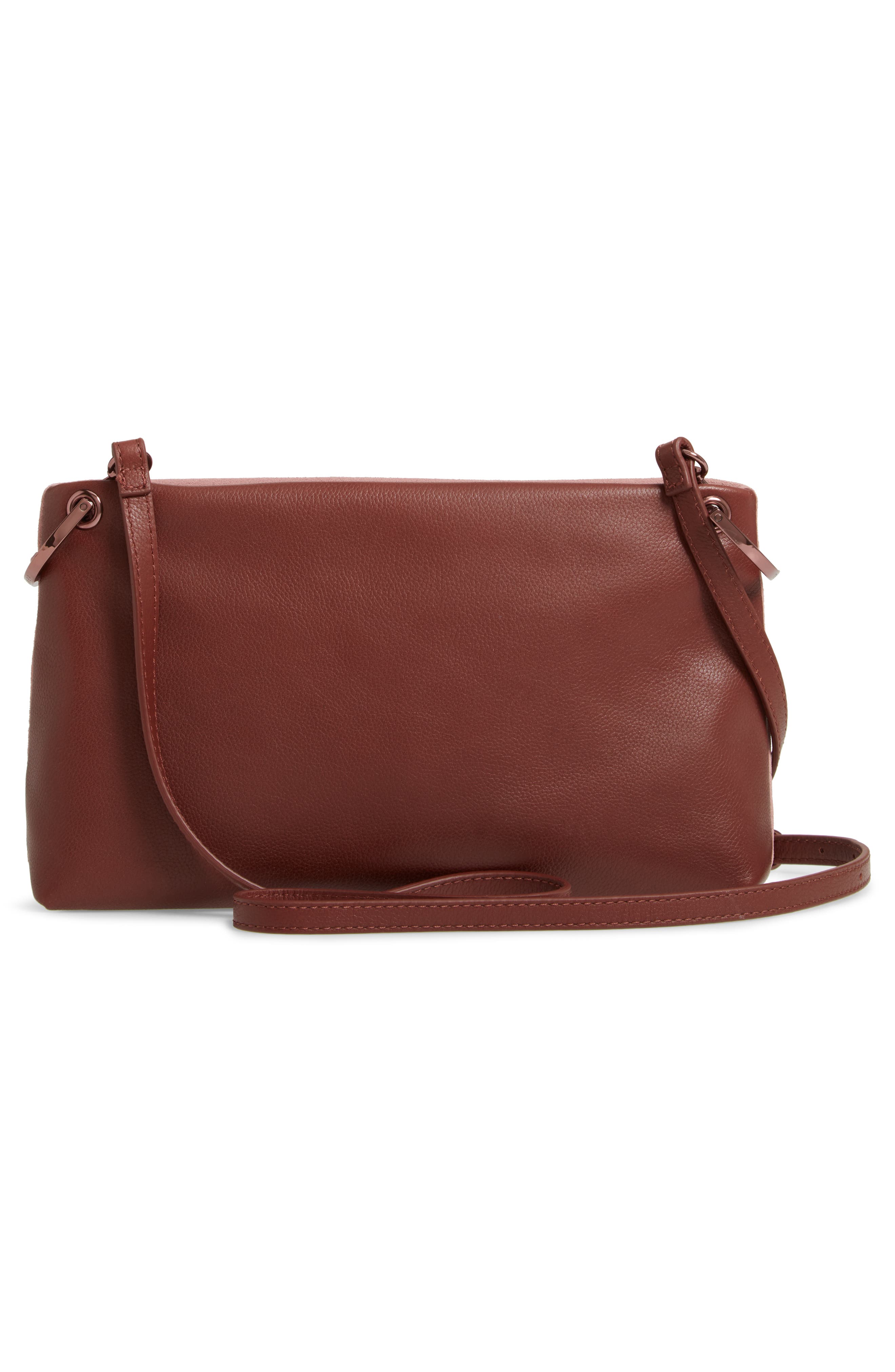 TED BAKER LONDON Demetra Tassel Leather Crossbody Bag, Alternate, color, 