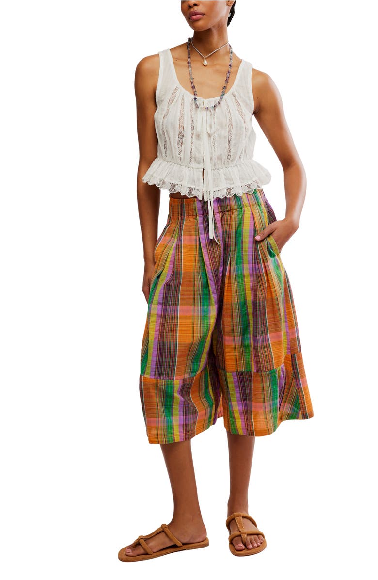 Free People Alana Lace Trim Peplum Top, Alternate, color, Clean Ivory