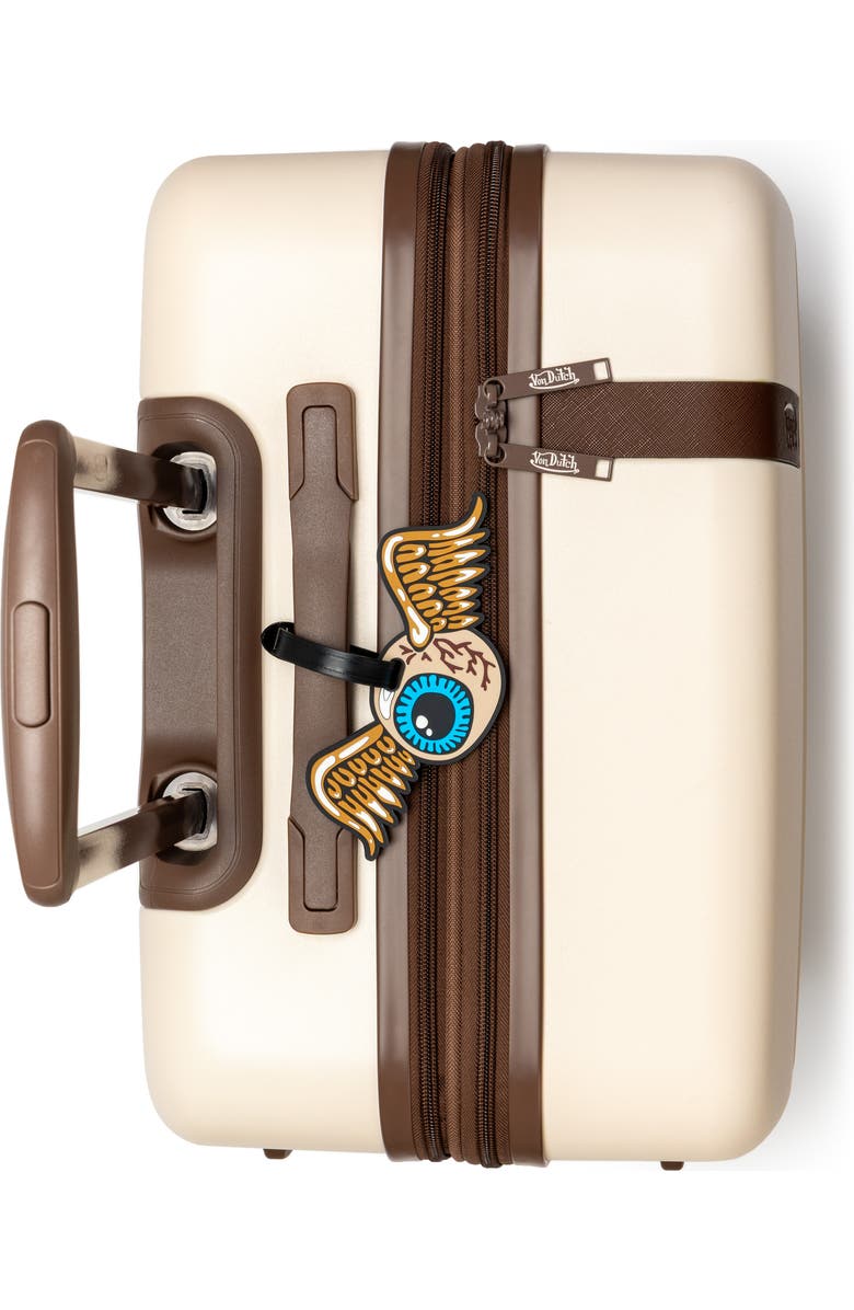 Von Dutch Flying Eyeball 2-Piece Suitcase ID Tag Set with Adjustable Straps, Alternate, color, Flying Eyeball