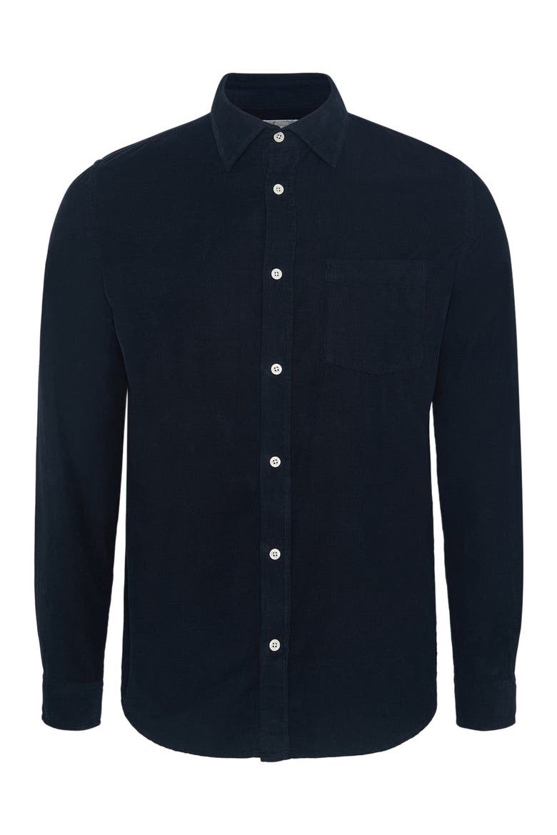 Micro Cord Long Sleeve Button Down, Alternate, color, MIDNIGHT