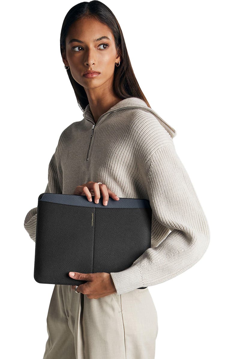 MAISON de SABRÉ Leather iPad Case, Alternate, color, Graphite Caviar