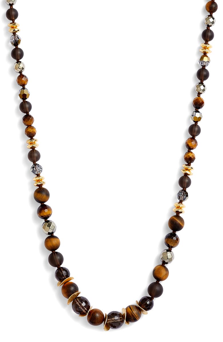 Chan Luu Chan Lui Tiger's-Eye Bead Necklace, Main, color, 