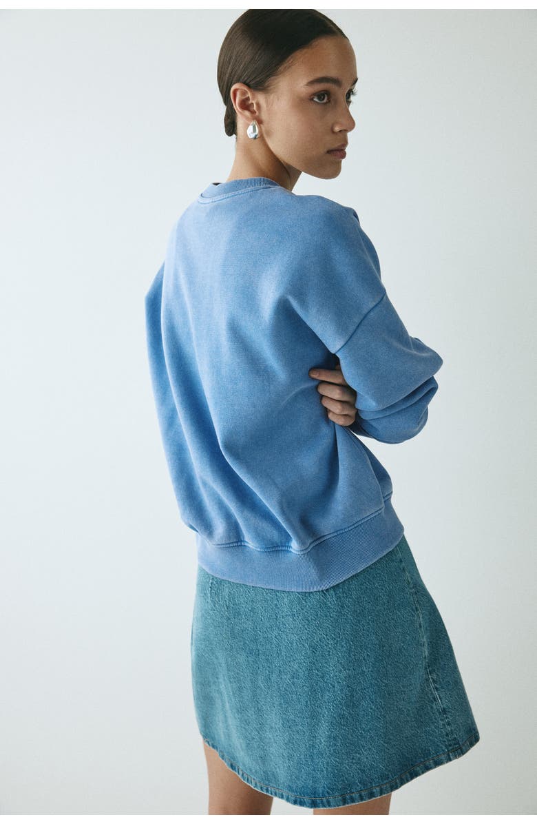 H&M Oversized Print-motif Sweatshirt, Alternate, color, Blue/Monet