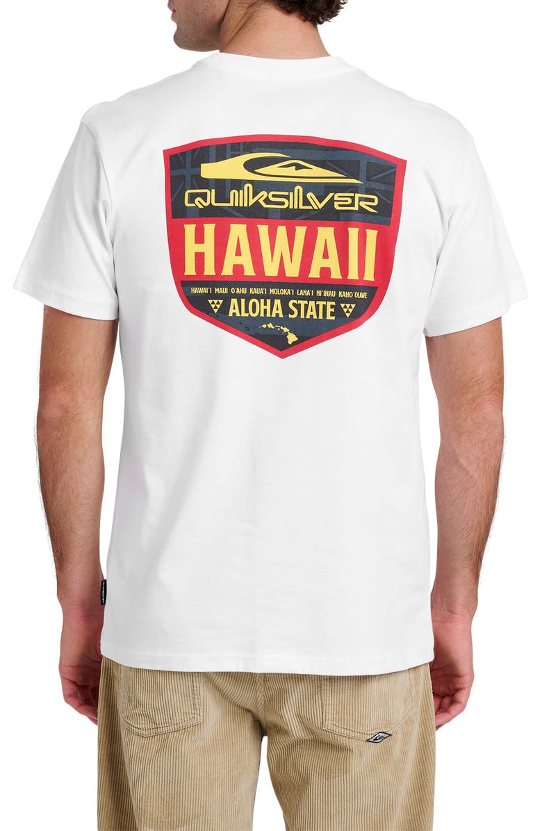 Quiksilver HI Shield Cotton Graphic T-Shirt, Alternate, color, White