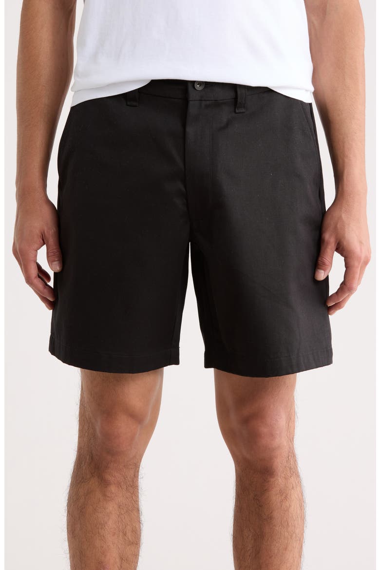 Haydon Cotton Chino Shorts, Main, color, BLACK