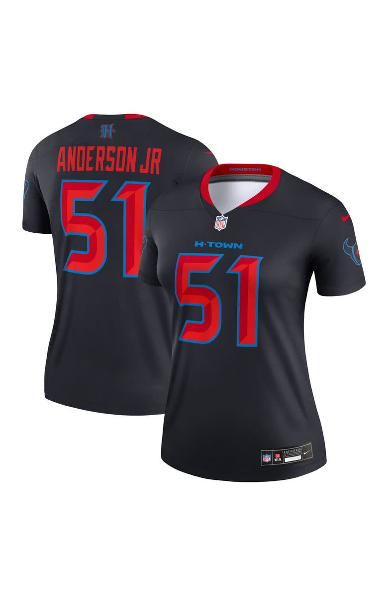 Nike Women's Nike Will Anderson Jr.  Navy Houston Texans Alternate Legend Player Performance Top, Alternate, color, Navy